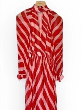 🛍️ Maeve Mock-Neck Bishop-Sleeve Maxi Dress NWT